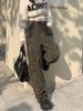 American-style Leopard Print Wide-leg Jeans For Petite Women, Spring/summer Design, Retro High-waisted, Slimming, Loose_mkmklike.com