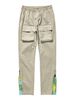 Unisex High-Street Side-Slit Paisley Cargo Pants - 100% Cotton Casual Utility Pants With Adjustable Drawstring (M-XXL)_mkmklike.com