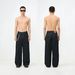 Men's Retro Beaded Chain High Street Loose Wide Leg Jeans Straight Leg Distressed Slightly Flared Trendy Long Pants Floor Length_mkmklike.com