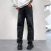 Men's Clothing Personalized Design Jeans Autumn Slim Loose Large Size Drape Mopping Wide Leg Long Pants_mkmklike.com