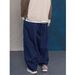 Cityboy Men's Loose Wide Leg Jeans Dark Blue Straight Hip Hop Street Dance Retro Skateboard Pants Japanese Style_mkmklike.com