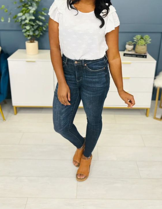 Women's Clothing Spring Temperament Commuter Skinny Pants High Waist High Elastic Women's Jeans Wrinkle Craft Pants_mkmklike.com