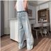 Men's Ripped Straight Leg Jeans Loose Fit Wide Leg Patchwork Design High Street Style Trendy And Cool Denim_mkmklike.com