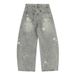 Punk Washed Vintage Denim Scimitar Street Style Men's Starry Sky Niche Design Loose Wide-Leg Long Pants_mkmklike.com
