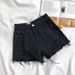Women's Clothing Ripped Denim Shorts Summer New High Waist Loose Slim Wide Leg Versatile Raw Edge Hot Pants_mkmklike.com