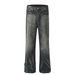 Men's Clothing Street Heavy Wash Decolorization Design High Men's And Women's Denim Trousers_mkmklike.com