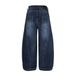 Men's Scimitar Denim Trousers Deconstructed Split Design High Street Trendy Loose Wide-Leg Casual Sickle Banana Pants_mkmklike.com