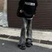 Men's Retro Frayed Gradient Flared Jeans European American Style High Street Slim Fit Vintage Trendy Pants for Autumn_mkmklike.com