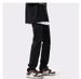 Northfold Pure Black Straight-Leg Jeans For Men Slim Fit Skinny American Style Vibe Ins High Street Trend Casual Long Pants_mkmklike.com