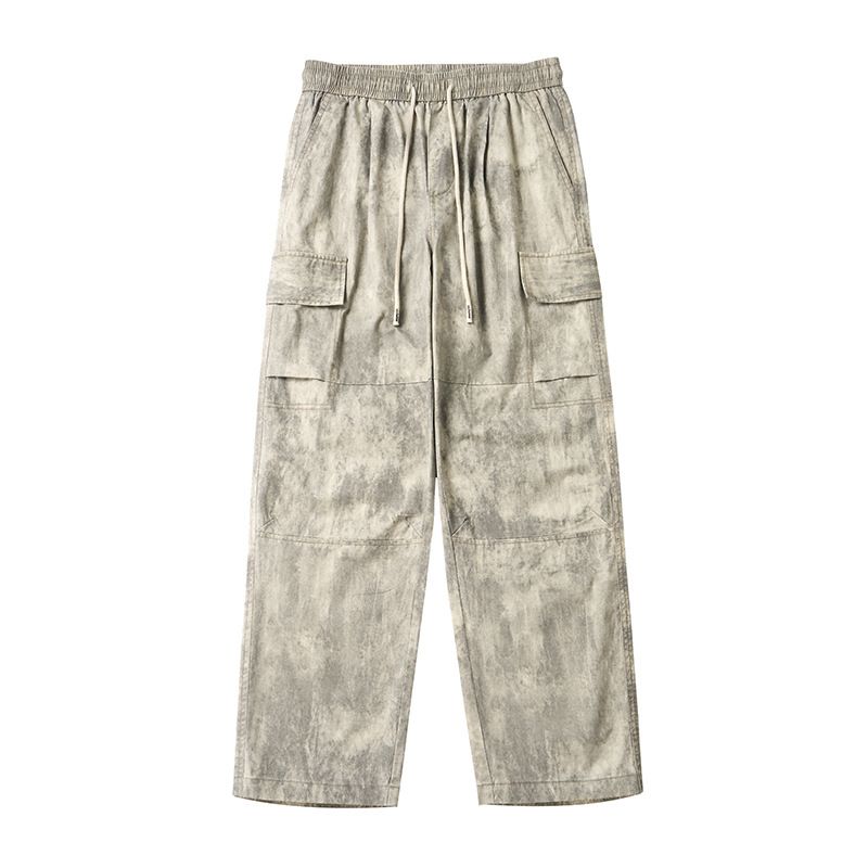 Men's Camouflage Cargo Pants – Streetwear Straight-Leg Trousers (Green/Gray-White/Camo, S-3XL) – Cotton Utility Pants With Multi-Pockets_mkmklike.com