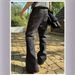 Unisex Heavy Duty Patchwork Rhinestone Jeans A-Line Flared Design Cool Men's Denim_mkmklike.com