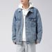 Autumn Winter New Men's Denim Jacket With Turn-down Collar, Loose Fit, Long Sleeve, Trendy Fashion Buttoned_mkmklike.com