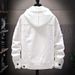 Autumn Winter European American Casual Ripped Loose Coat Men's Denim Jacket Trendy_mkmklike.com