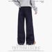 Men's Clothing New Washed Loose Straight Jeans Retro Button Down Straight Jeans_mkmklike.com