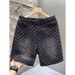 Men's Quick-Dry Ice Silk Shorts - Summer Casual Sports Shorts With Stylish Print, Beach Shorts For Men (Blue/Black, S-3xl)_mkmklike.com