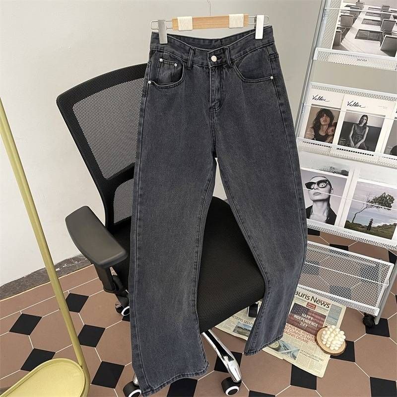 Men's Clothing Washed Yellow Mud Jeans Casual Student Men's Pants Spring And Autumn Retro Fashion Loose Distressed Beggar Pants_mkmklike.com