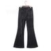 Men's Clothing Classic Dark Flared Coated Waxed Jeans Flared Stacked Loose Pants_mkmklike.com