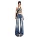 Women's New Autumn Slim Straight-leg Jeans, American Style, Trendy Design, Loose Fit, Slimming, Drapey, Floor-length_mkmklike.com