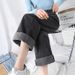 Straight-leg Jeans 2025 Spring New Style High-waisted Dad-style Drapey Floor-length Wide-leg Pants For Women, Slimming_mkmklike.com