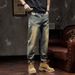 Large Size Men's Clothing Spring And Summer Heavy Industry Retro Nine-point Jeans Men Plus Fat Plus Size American Small Straight Jeans Men_mkmklike.com