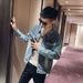 Loom Men's Denim Korean Style Spring Autumn Loose Fit Handsome Casual Jacket Embroidery Trendy Brand European American_mkmklike.com