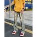 Nordmann Style Washed Vintage Ripped Jeans For Men Spring Autumn Straight Loose Fit European And American High Street Vibe Long_mkmklike.com