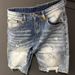 Vintage Washed Distressed Denim Shorts | Men's Stretch Retro 5-Inch Inseam With Artful Rips | Grunge Streetwear (Breathable & Sun-Faded For Summer)_mkmklike.com