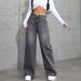Women's Vintage Gray Washed Jeans – Relaxed Straight-Leg Denim Pants For Streetwear & Casual (S-XXL)_mkmklike.com