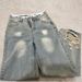 Vintage Light Blue Distressed Patchwork Jeans High Waist Loose Wide-Leg Classic Denim Retro Style Women's Pants S-XL_mkmklike.com