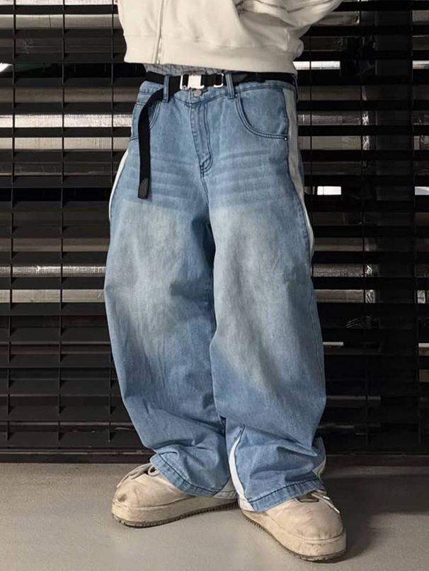 Men's Clothing Vintage Retro Washed Distressed Jeans High Street Fashion Trend Pencil Jeans_mkmklike.com