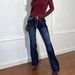 Women's Slim Fit Flared Jeans Casual Flattering Long Pants Versatile European American Style Denim_mkmklike.com
