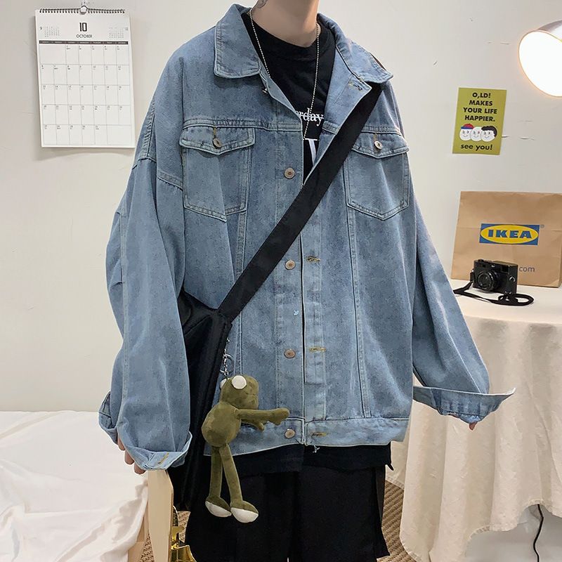Men's Denim Men's Autumn Loose Korean Version, , Super Popular, Versatile, Brand Jacket, Trendy_mkmklike.com
