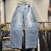 Women's Clothing Versatile Cutting Line Design Scimitar Jeans Spring New High Waist Wide Leg Casual Pants_mkmklike.com