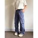 Unisex Heavy-Duty Cargo Pants - Vintage Workwear Style With Oversized Pockets & Relaxed Wide-Leg Fit For Streetwear & Retro Aesthetic_mkmklike.com