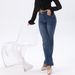 Women's Stretchy Slim Fit Denim Jeans Embroidered Slightly Flared Washed Long Pants Cross Border E Commerce New_mkmklike.com