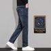 Thickened Jeans Men's Straight Slim-Fit Business Casual Men's Pants Elastic Men's Pants_mkmklike.com