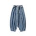 2025 New Large Size Japanese Loose Harlan Straight-leg Pants Wide-leg Casual Pants American Jeans Cross-border Foreign Trade_mkmklike.com