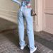 Women's High Waist Wide Leg Jeans - Soft Washed Denim Pants For Casual Comfort (Light Blue, Black) - Sizes S-2XL_mkmklike.com