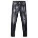 Men's Clothing European Station Trend New Style Ripped Slim Fit Slightly Elastic Paint Simple And Generous Youth Slim Feet Trend Men's Jeans_mkmklike.com