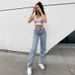 Women's Clothing High Waist Printed Jeans For Women_mkmklike.com