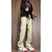 Nordmann American Retro Mud Yellow Jeans For Men, Spring And Autumn Straight Loose Pants, Trendy High Street Versatile Cool_mkmklike.com