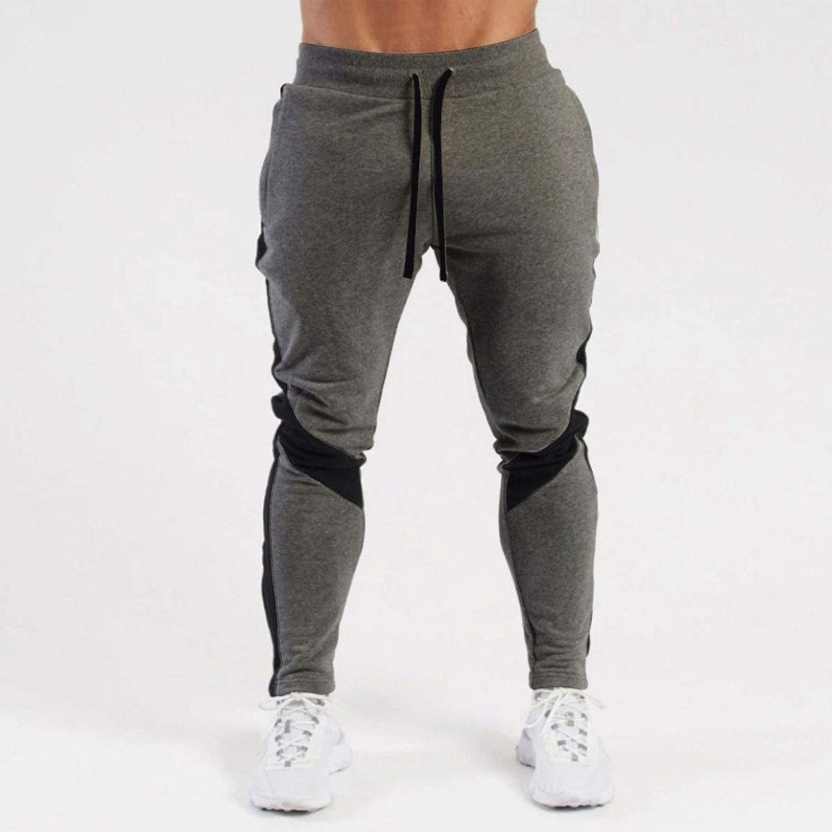 Men's Clothing sports trousers casual pants color matching all-match casual sports sweatpants_mkmklike.com