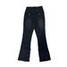 High Waisted Stretch Flared Jeans for Women Slimming Design Frayed Edges Black Platform Jeans_mkmklike.com