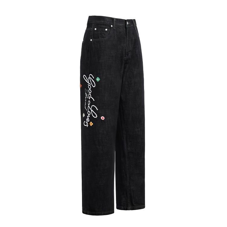 GOOD BRAND Floral 2025SS Small Flower Retro Selvedge Fashion Original Men And Women Same Style Jeans Long Pants_mkmklike.com