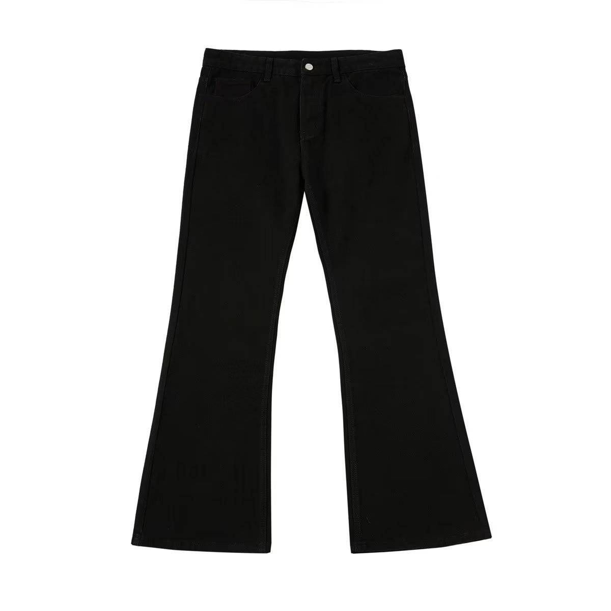 Men's Clothing Retro Street Washed Versatile Flared Jeans Casual Old Zipper Casual Trousers Vibe Trendy Pants_mkmklike.com