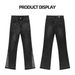 Men's Clothing European And American High Street Black Cross Badge Hot Diamond Ripped Jeans Men's Slim Fit Casual Long Pants Trendy Brand_mkmklike.com