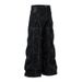 Vintage Distressed Black Jeans For Men – Oversized Streetwear Trousers With Artful Creasing (M-XXL)_mkmklike.com