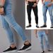 2026 European Style Ripped Jeans For Men. Fashionable, Versatile, Loose-fitting And Stretchy Small-leg Jeans._mkmklike.com