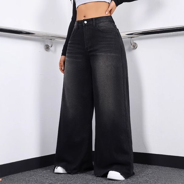 Women's High Waist Wide Leg Jeans Loose Fit Casual Retro Trousers Versatile Spring Autumn Summer Denim_mkmklike.com