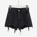 Women's High-Waisted Wide Leg Denim Shorts Korean Style Loose Fit Ripped Slimming Hot Pants Chic Trendy Summer HyunA Inspired_mkmklike.com